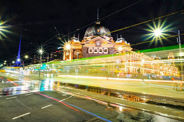 Light Show, Flinders Railway Station, Melbourne - 1