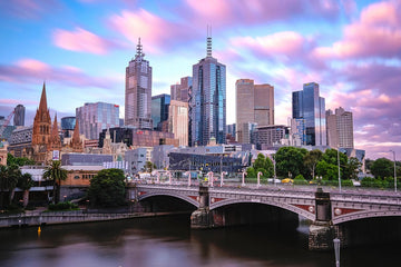 Colourful Clouds, Princes Bridge and Yarra River, Melbourne - 1