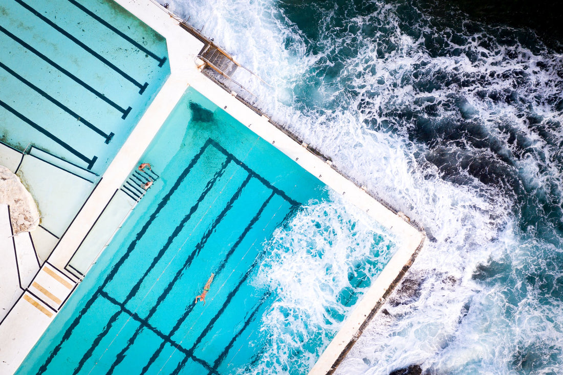 Top Down Aerial, Bondi Icebergs - 1