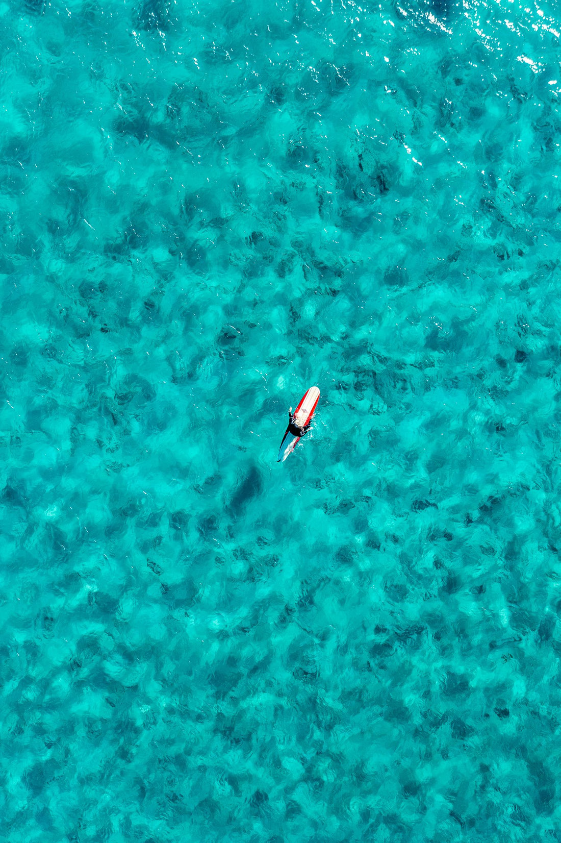 Top Down Solo Surfer at Manly - 1