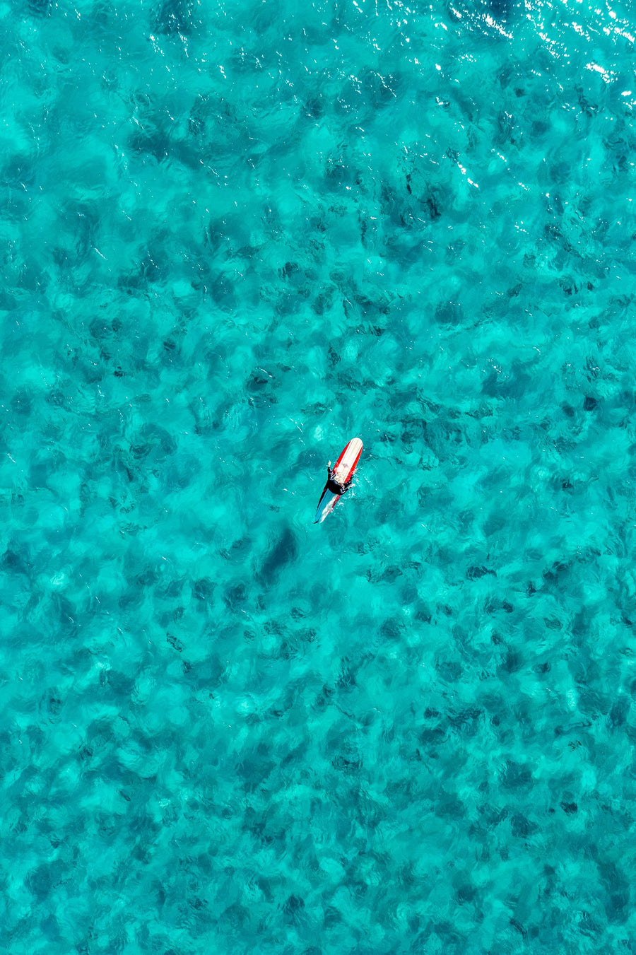 Top Down Solo Surfer at Manly - 1