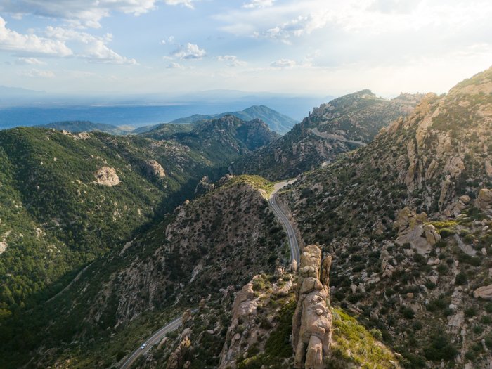 Scenic Mountain Highway at Sunset - 1