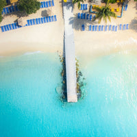 Tropical Paradise Beach Aerial - Coastal Wall Art - 1