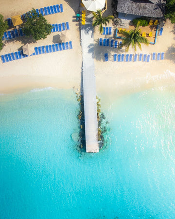 Tropical Paradise Beach Aerial - Coastal Wall Art - 1