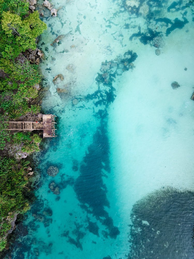 The turquoise water of Waikuri Lagoon in Sumba Island, Indonesia - 1