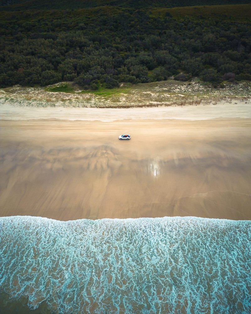 Beach driving in Moreton Island Queensland - 1