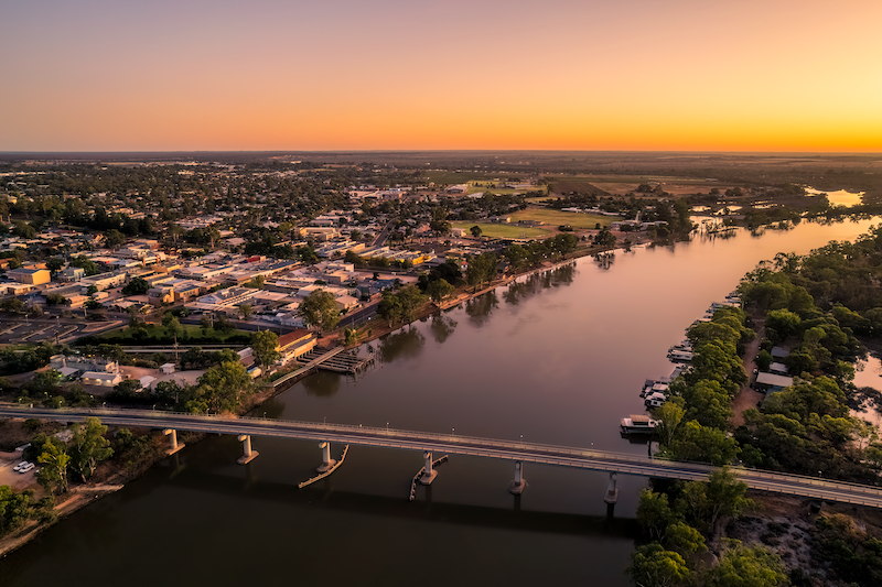 Berri Bridge & Township Riverland South Australia