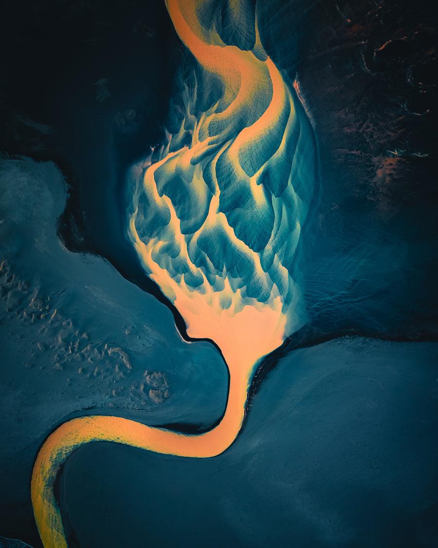 Abstract torch - Glacial river in Iceland