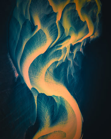 Abstract flames 01 - Glacial river in Iceland