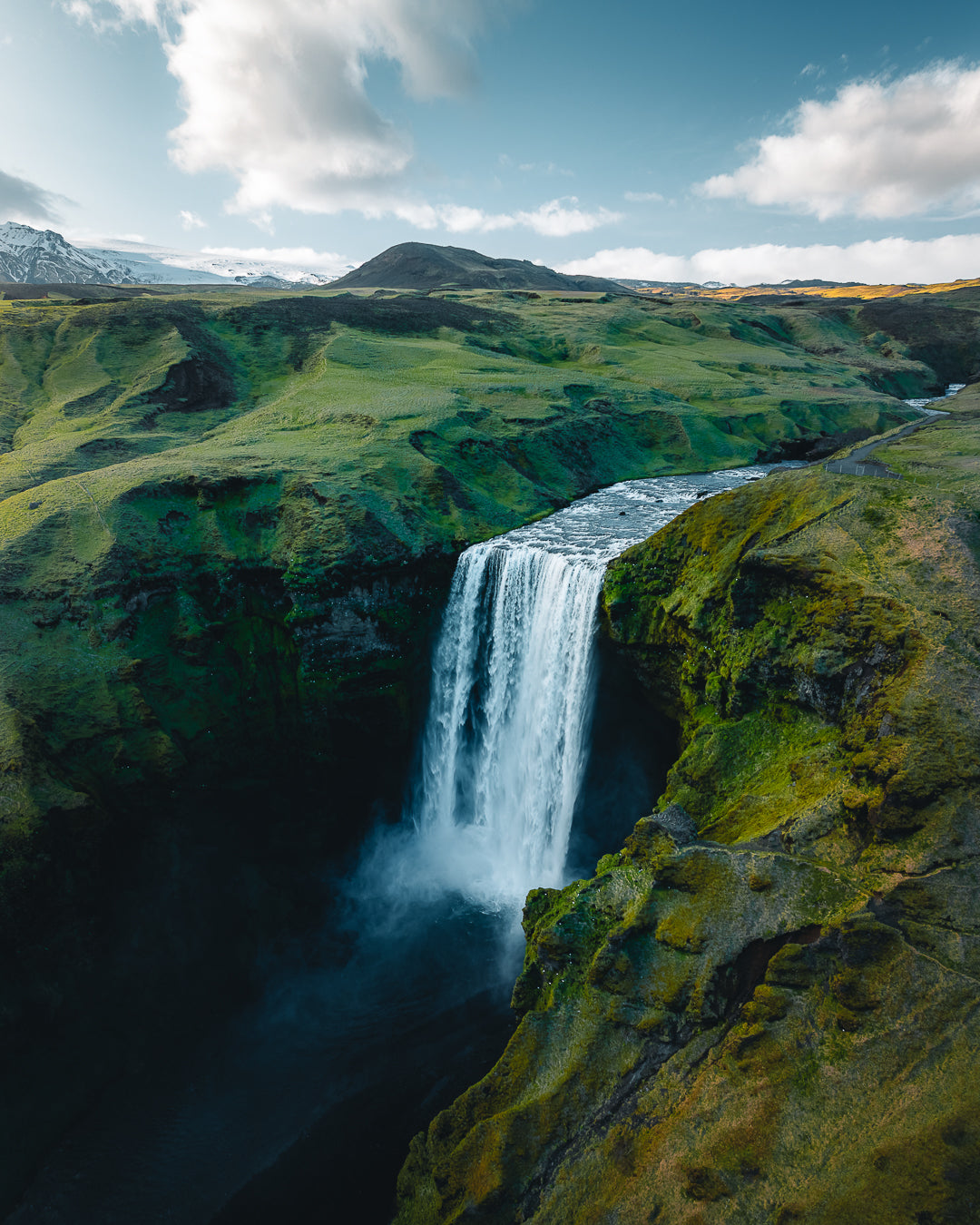 Skogafoss waterfall landscape in Iceland