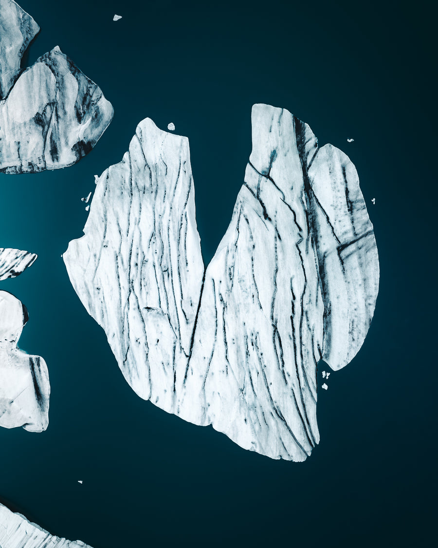 Heart shaped iceberg in Iceland