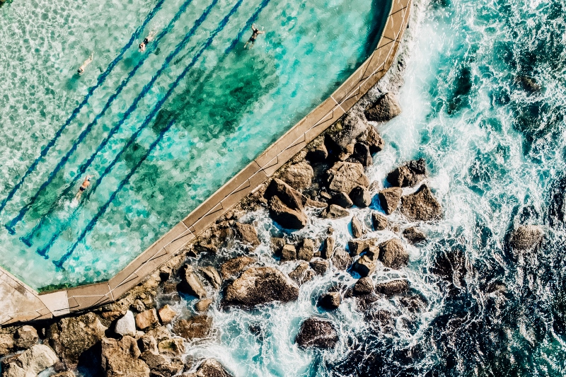 Lapping Bronte Baths