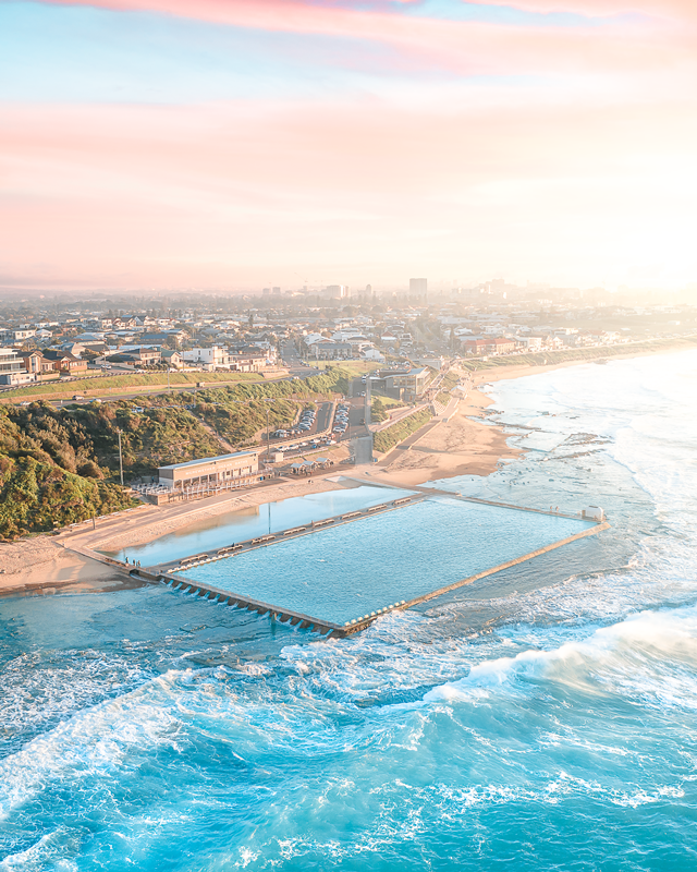 Sunset at Merewether Baths