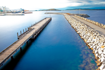 Beautiful jetty in the heart of Albany