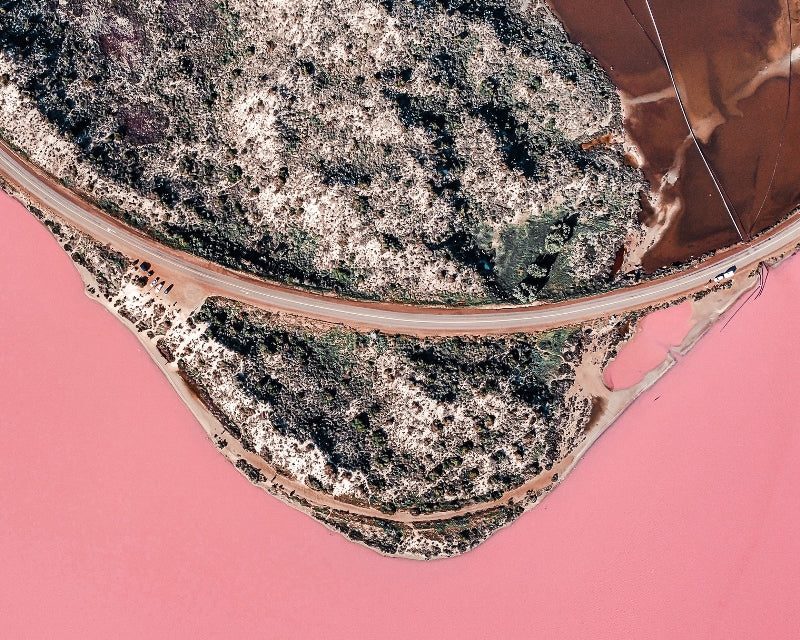 Island on Pink Water