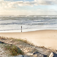 Person on beach