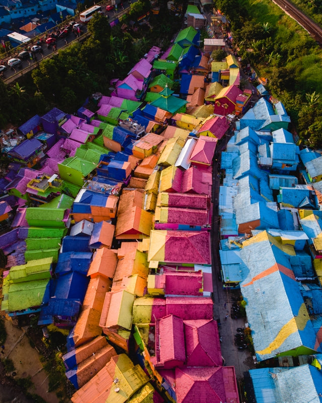Rainbow village in Indonesia