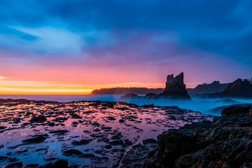 Rainy Sunrise at Cathedral Rocks, NSW.