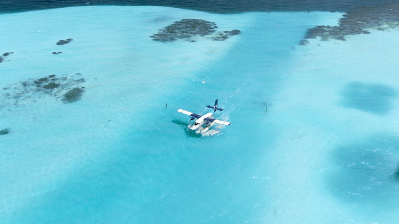 Seaplane Arrival, The Maldives