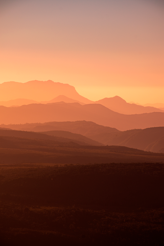 Sunset atop Mt, Oaklie, Tasmania Western Australia