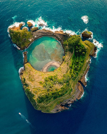 Volcanic island in Azores, Portugal